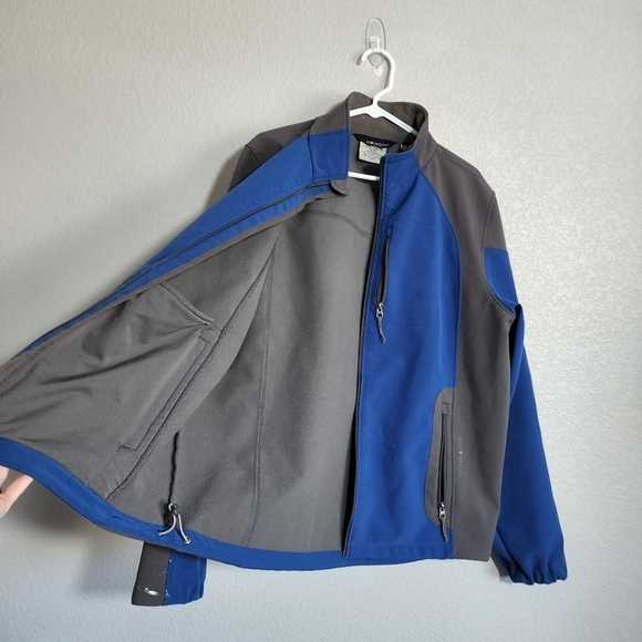 BLACK DIAMOND Soft Shell jacket full zip fleece‎ lined in blue / grey size L - Picture 7 of 13